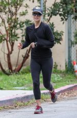 ALI LARTER Out Jogging in Santa Monica 04/13/2020
