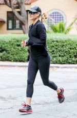 ALI LARTER Out Jogging in Santa Monica 04/13/2020