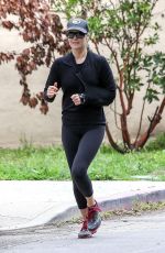 ALI LARTER Out Jogging in Santa Monica 04/13/2020