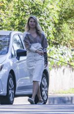 ALI LARTER Out with Her Dog in Pacific Palisades 04/17/2020