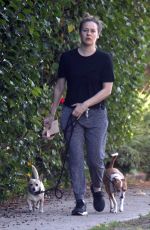 ALICIA SILVERSTON Out with Her Dogs in Los Angeles 04/28/2020