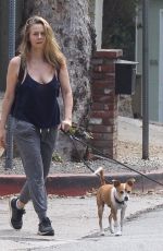 ALICIA SILVERSTONE Out with Her Dogs in Hollywood 04/29/2020