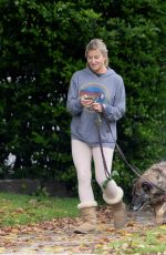 ALLISON DUNBAR Out with Her Dog in Los Angeles 04/13/2020