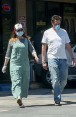 ALYSON HANNIGAN and Alexis Denisof at Boba Truck Cafe in Northridge 04/27/2020