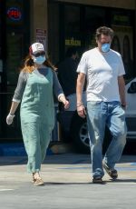 ALYSON HANNIGAN and Alexis Denisof at Boba Truck Cafe in Northridge 04/27/2020