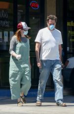 ALYSON HANNIGAN and Alexis Denisof at Boba Truck Cafe in Northridge 04/27/2020