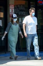 ALYSON HANNIGAN and Alexis Denisof at Boba Truck Cafe in Northridge 04/27/2020