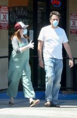 ALYSON HANNIGAN and Alexis Denisof at Boba Truck Cafe in Northridge 04/27/2020