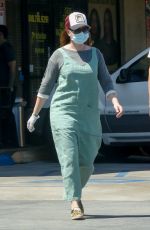 ALYSON HANNIGAN and Alexis Denisof at Boba Truck Cafe in Northridge 04/27/2020