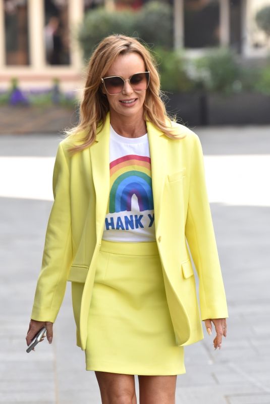 AMANDA HOLDEN Leaves Global Studios in London 04/16/2020
