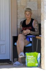 AMBER ROSE and Alexander Edwards in Front of Her Home in Los Angeles 04/25/2020