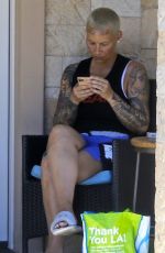 AMBER ROSE and Alexander Edwards in Front of Her Home in Los Angeles 04/25/2020