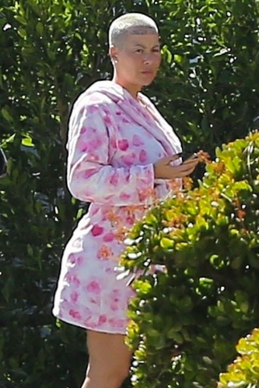 AMBER ROSE Out and About in Los Angeles 04/16/2020