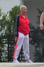 AMBER ROSE Outside Her Home in Los Angeles 04/05/2020