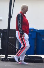 AMBER ROSE Outside Her Home in Los Angeles 04/05/2020