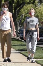 AMBER VALLETTA Wearing Mask Out in Pacific Palisades 04/15/2020