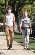 AMBER VALLETTA Wearing Mask Out in Pacific Palisades 04/15/2020