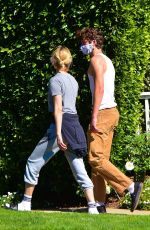 AMBER VALLETTA Wearing Mask Out in Pacific Palisades 04/15/2020