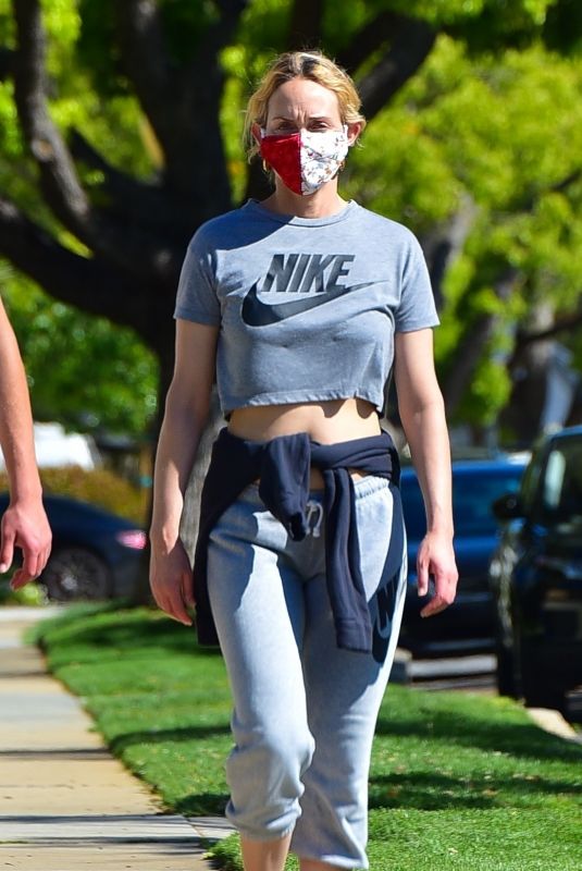 AMBER VALLETTA Wearing Mask Out in Pacific Palisades 04/15/2020