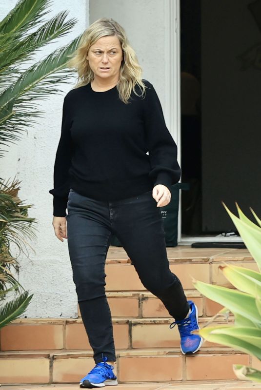 AMY POEHLER Outside Her Home in Los Angeles 04/13/2020