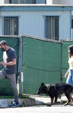 ANA DE ARMAS and Ben Affleck Out with Their Dog in Brentwood 04/28/2020