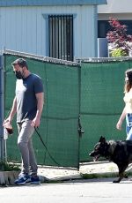 ANA DE ARMAS and Ben Affleck Out with Their Dog in Brentwood 04/28/2020