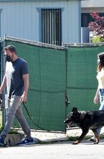 ANA DE ARMAS and Ben Affleck Out with Their Dog in Brentwood 04/28/2020