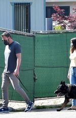 ANA DE ARMAS and Ben Affleck Out with Their Dog in Brentwood 04/28/2020
