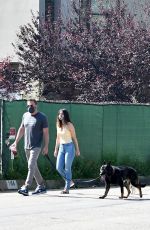 ANA DE ARMAS and Ben Affleck Out with Their Dog in Brentwood 04/28/2020