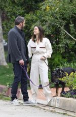 ANA DE ARMAS and Ben Affleck Out with Their Dog in Pacific Palisades 04/12/2020