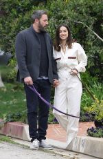 ANA DE ARMAS and Ben Affleck Out with Their Dog in Pacific Palisades 04/12/2020