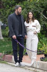 ANA DE ARMAS and Ben Affleck Out with Their Dog in Pacific Palisades 04/12/2020
