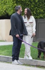 ANA DE ARMAS and Ben Affleck Out with Their Dog in Pacific Palisades 04/12/2020