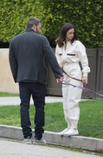 ANA DE ARMAS and Ben Affleck Out with Their Dog in Pacific Palisades 04/12/2020