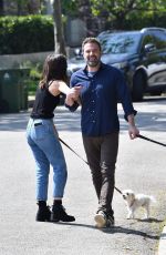 ANA DE ARMAS and Ben Affleck Out with Their Dogs in Brentwood 04/01/2020