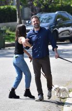 ANA DE ARMAS and Ben Affleck Out with Their Dogs in Brentwood 04/01/2020