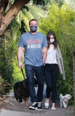 ANA DE ARMAS and Ben Affleck Wearing Masks Out with Their Dog in Santa Monica 04/25/2020