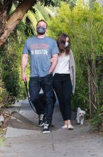 ANA DE ARMAS and Ben Affleck Wearing Masks Out with Their Dog in Santa Monica 04/25/2020