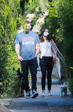 ANA DE ARMAS and Ben Affleck Wearing Masks Out with Their Dog in Santa Monica 04/25/2020