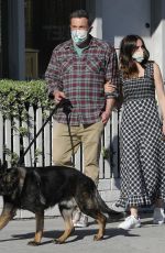 ANA DE ARMAS and Ben Affleck Wearing Masks Out with Their Dog in Venice Beach 04/15/2020