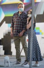 ANA DE ARMAS and Ben Affleck Wearing Masks Out with Their Dog in Venice Beach 04/15/2020