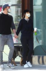 ANA DE ARMAS and Ben Affleck Wearing Masks Out with Their Dogs in Los Angeles 04/10/2020