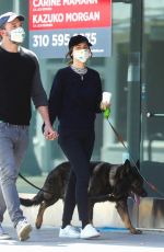 ANA DE ARMAS and Ben Affleck Wearing Masks Out with Their Dogs in Los Angeles 04/10/2020