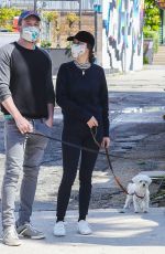 ANA DE ARMAS and Ben Affleck Wearing Masks Out with Their Dogs in Los Angeles 04/10/2020
