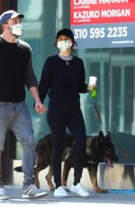 ANA DE ARMAS and Ben Affleck Wearing Masks Out with Their Dogs in Los Angeles 04/10/2020