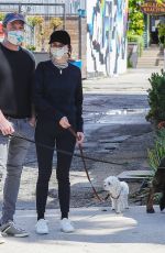 ANA DE ARMAS and Ben Affleck Wearing Masks Out with Their Dogs in Los Angeles 04/10/2020