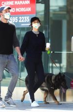 ANA DE ARMAS and Ben Affleck Wearing Masks Out with Their Dogs in Los Angeles 04/10/2020