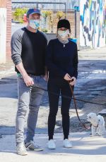 ANA DE ARMAS and Ben Affleck Wearing Masks Out with Their Dogs in Los Angeles 04/10/2020