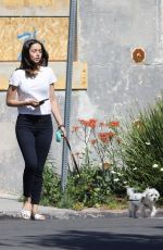 ANA DE ARMAS Out with Her Dog in Venice Beach 04/25/2020