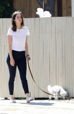 ANA DE ARMAS Out with Her Dog in Venice Beach 04/25/2020
